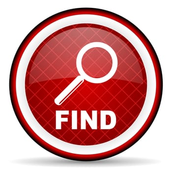 find red glossy icon on white background