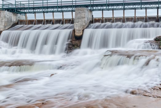 Scenic McGowan Falls at the Durham Conservation Area in Ontario, Canada