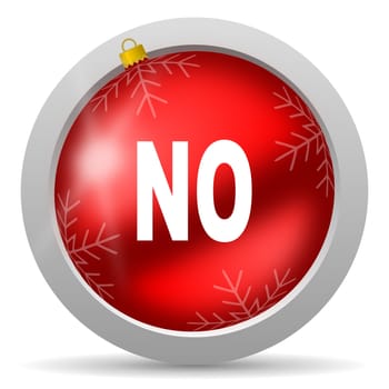 no red glossy christmas icon on white background