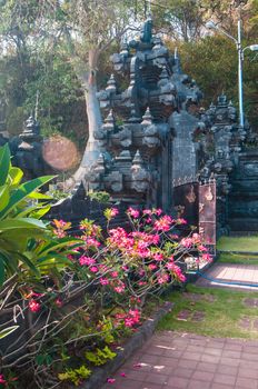 Traditional balinese temple - bat temple Goa Lawah, Bali, Indonesia