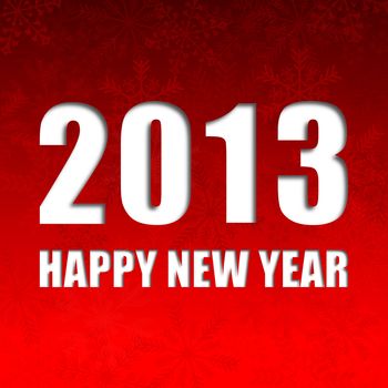 2013 new year illustration with snowflakes