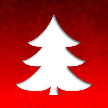 merry christmas illustration with christmas tree and snowflakes merry christmas illustration with christmas tree and snowflakes