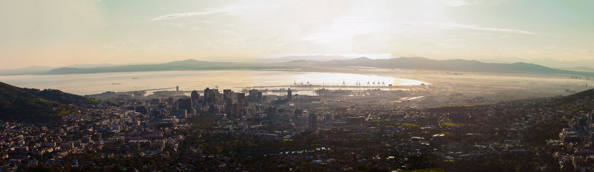 Cape Town seen from a high angle view
