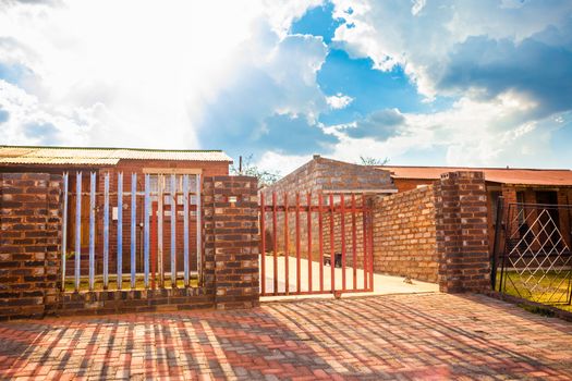 House gate, Johannesburg's famous Soweto township, South Africa