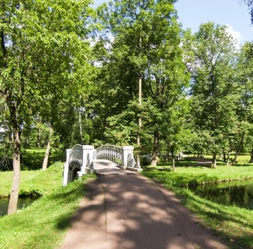 bridge over the river in the park