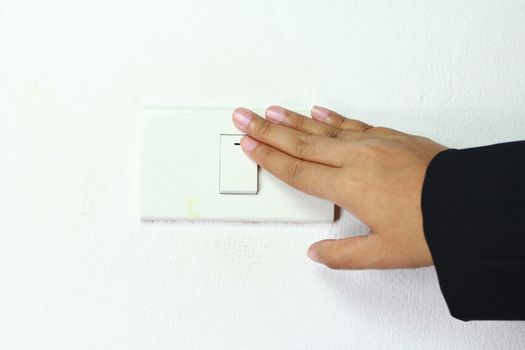 light power switch being turned on off