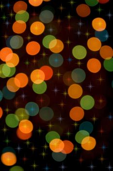 Glitter of color christmas lighting background
