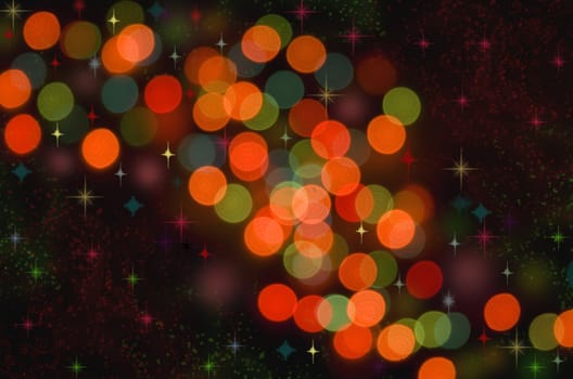 Glitter of color christmas lighting background