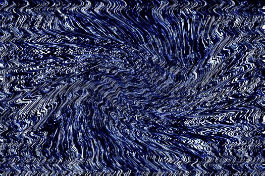Winding abstract blue and black