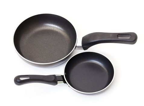 Black griddle, over white background