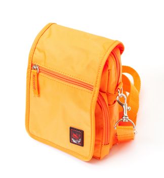 Orange Shoulder bag, on white background