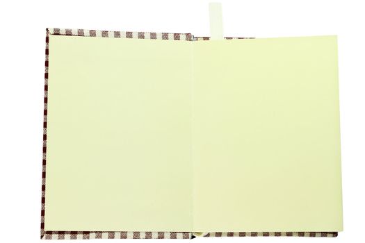 White open notebook