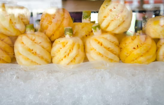 Frozen peeled pineapple ready to sale