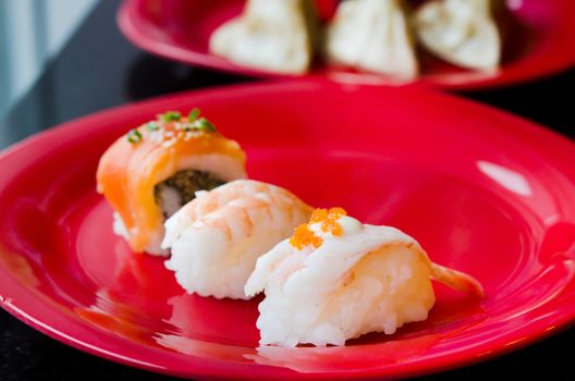 fresh sushi traditional , japanese food
