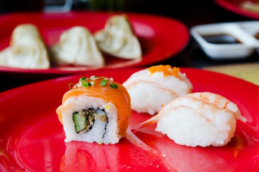 fresh sushi traditional , japanese cuisine