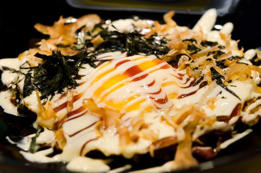 Japan food - Okonomiyaki is japanese pizza
