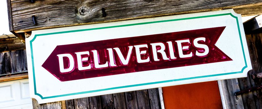 Delivery Sign Informs Delivery Drivers