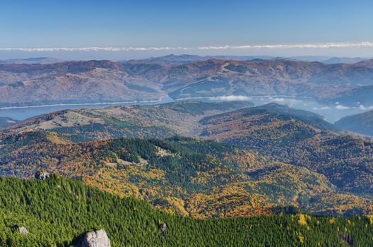 View from the top in autumn