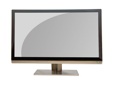 Wide screen monitor for computers, on white