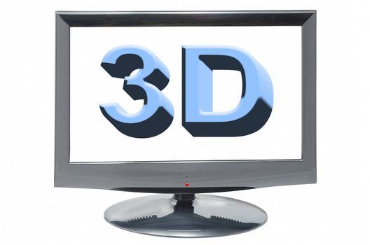 3D display on a white background