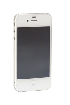 Apple iPhone, white model, isolated on background