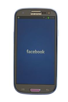 Facebook application on Samsung Galaxy, Android based system
