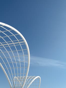 modern architectural structure against blue sky