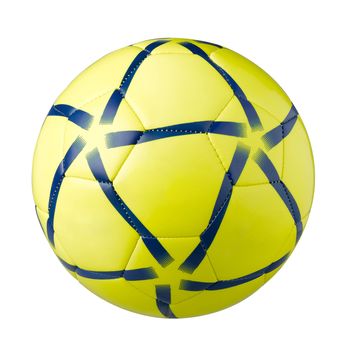 Yellow ootball a sporting goods isolated on white background