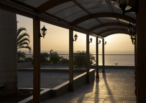 seaview at sunset at tenerife