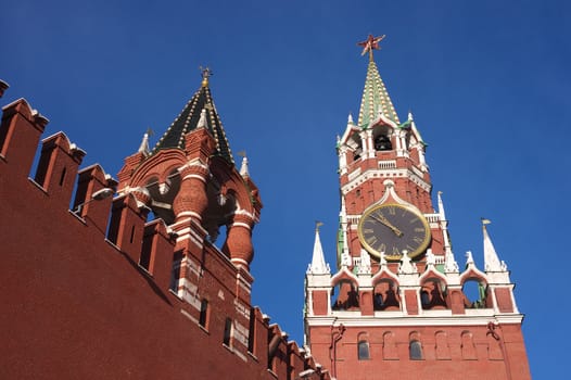 View of the Spasskaya Tower of the Moscow Kremlin