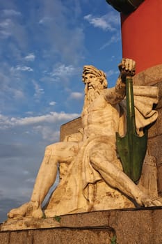 Rostral Column in St.Petersburg, Russia.