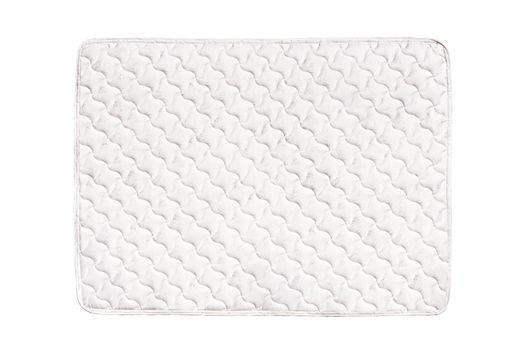 Soft comfortable quilted mattress isolated on white background