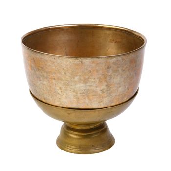 Ancient bowl for special ceremony on white