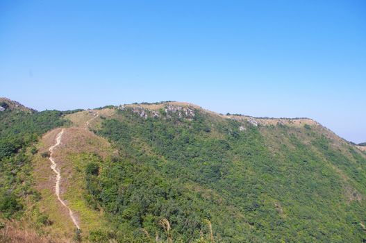 viewing the nailing ridge of china at summer