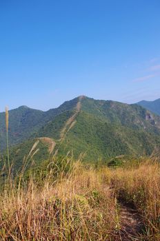 viewing the nailing ridge of china at summer