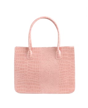 nice and classical design of the lady bag made of crocodile genuine leather isolated
