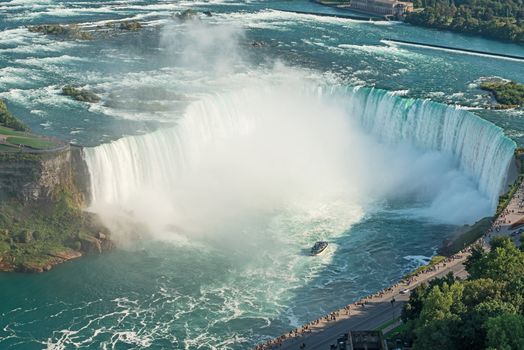 Niagara Falls aerial view from Skylon Tower platforms