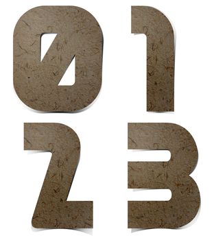 Alphabet numbers Mulberry Paper, hand made.