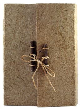 Brown mulberry paper book isolated 