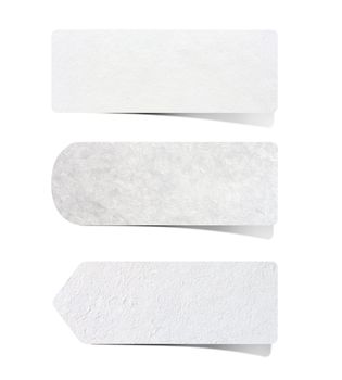 Mulberry paper Labels on white background. 

