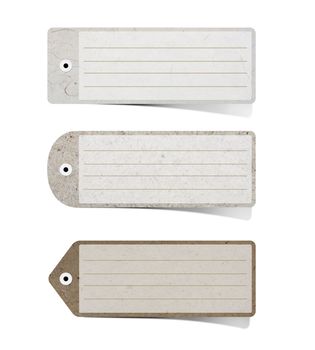 Mulberry paper Labels on white background. 

