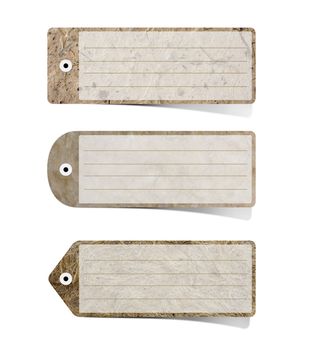 Mulberry paper Labels on white background. 

