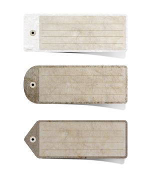 Mulberry paper Labels on white background. 

