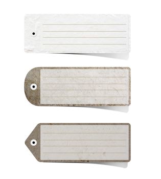 Mulberry paper Labels on white background.