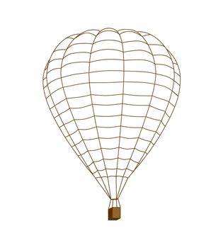 Balloon made from mulberry Paper on white background. 