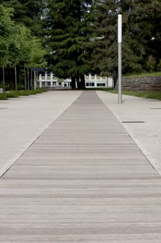 Wood path way in France.