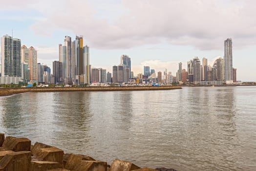 Panama City, Panama,  November 10, 2012. View of Marbella & Paitilla. Picture is taken from  Balboa avenue in Panama City.