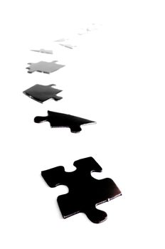 jigsaw puzzle  pieces isolated on a white background