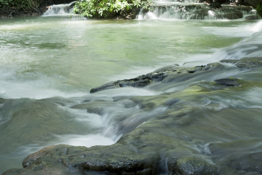 Waterfall in tropical forest, Thailand