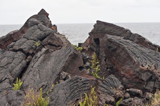 LAva rock at National  Park Big Island Hawaii, Chain of craters road